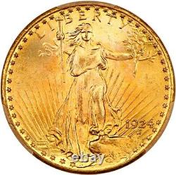 1924 $20 Philadelphia St Gaudens GEM++ Gold Double Eagle PCGS MS66+ Plus CAC