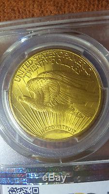 1924 $20 ST GAUDENS GOLD PCGS MS 66 DOUBLE EAGLE. Rare PQ approved emblem