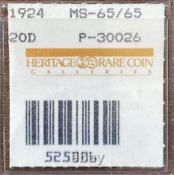 1924 $20 Saint Gaudens Double Eagle Gold Coin PCGS 65