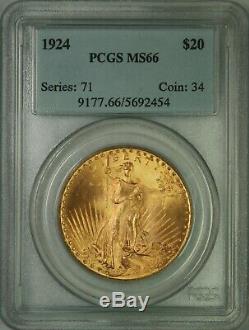 1924 $20 Saint Gaudens Double Eagle PCGS MS66