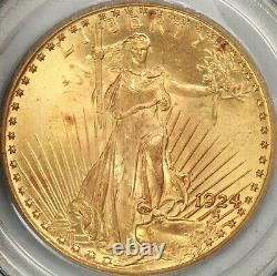 1924 $20 Saint Gaudens Double Eagle PCGS MS66 CAC