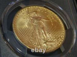 1924 $20 Saint Gaudens Gold Double Eagle Coin PCGS MS63
