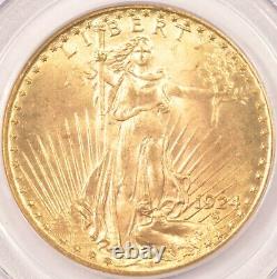 1924 $20 Saint Gaudens Gold Double Eagle Coin PCGS MS66 Older Holder Pre-1933