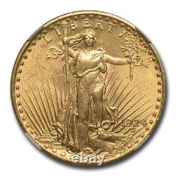 1924 $20 Saint-Gaudens Gold Double Eagle MS-62 NGC SKU#9573