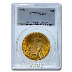 1924 $20 Saint-Gaudens Gold Double Eagle MS-63 PCGS SKU#4404