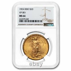 1924 $20 Saint-Gaudens Gold Double Eagle MS-64 NGC (DDO VP-001) SKU#153772