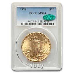 1924 $20 Saint-Gaudens Gold Double Eagle MS-64 PCGS CAC SKU#167206