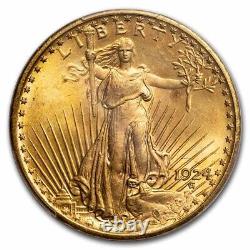 1924 $20 Saint-Gaudens Gold Double Eagle MS-66+ PCGS