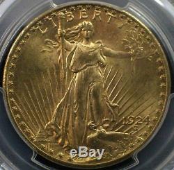 1924 $20 Saint Gaudens Gold Double Eagle PCGS Graded MS65 Beautiful Gem