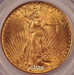 1924 $20 Saint Gaudens Gold Double Eagle PCGS MS66 Pre-33 Gold