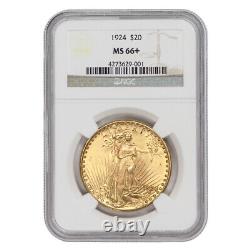 1924 $20 Saint Gaudens NGC MS66+ plus Philadelphia Gold Double Eagle Gem coin