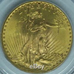 1924 $20 St Gaudens DOUBLE EAGLE Gold Coin PCGS MS66
