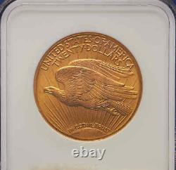 1924 $20 St. Gaudens Double Eagle Gold Coin NGC MS 64 Spectacular! Old fat holder
