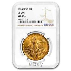 1924 $20 St. Gaudens Gold Double Eagle MS-65+ NGC (DDO, VP-001) SKU#207238