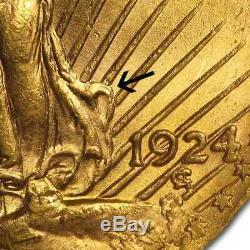 1924 $20 St. Gaudens Gold Double Eagle MS-65+ NGC (DDO, VP-001) SKU#207238