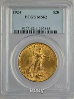 1924 $20 St. Gaudens Gold Double Eagle PCGS MS62