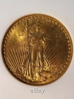 1924 $20 St Gaudens Gold Double Eagle US Coin Beautiful, Uncirculated MS 62