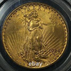 1924 $20 Twenty Dollar St Gaudens Gold Double Eagle PCGS MS 63