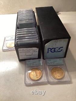1924 $20 gold Saint Gaudens Double Eagle PCGS MS63 Rattler (Undergrade)