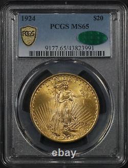 1924 Double Eagle $20 Gold St. Gaudens PCGS MS-65 CAC