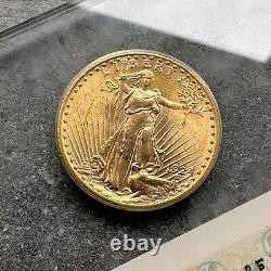 1924 Gold $20 Dollar Saint Gaudens Double Eagle Early ANACS 1985 slab MS 63 65