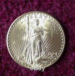 1924-Gold Double Eagle -Coin. St-Gaudens- $20