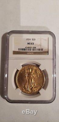 1924 NGC MS63 $20 St. Gaudens Double Eagle