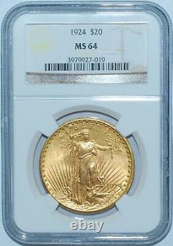 1924 NGC MS64 Saint Gaudens $20 Double Eagle