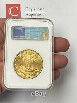 1924-P $20 Saint Gaudens Gold Double Eagle Pre-33 NGC MS65 Old FAT Holder PQ++