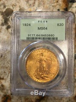 1924 PCGS MS64 Gold St. Gaudens Double Eagle $20 Coin 3 Day auction