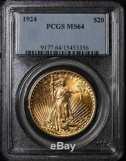 1924 PCGS MS64 St. Gaudens $20 Gold Double Eagle Item# M4013