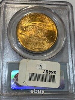 1924 Saint Gaudens $20 U. S. GOLD double eagle. PCGS MS64 + CAC sticker #2k783