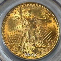 1924 Saint Gaudens $20 U. S. GOLD double eagle. PCGS MS64 + CAC sticker #2k783