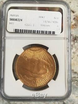 1924 St. Gaudens Double Eagle $20 Gold Coin NGC MS-63