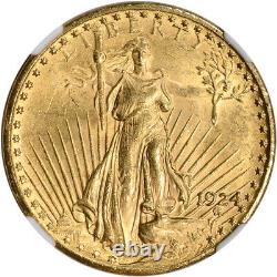 1924 US Gold $20 Saint-Gaudens Double Eagle NGC MS62