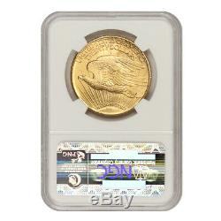 1925 $20 Gold Saint Gaudens NGC MS66 Gem Double Eagle PQ Approved CoinStats Coin