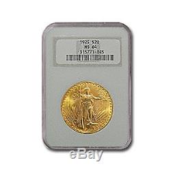 1925 $20 Saint-Gaudens Gold Double Eagle MS-64 NGC SKU#8782