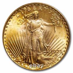 1925 $20 Saint-Gaudens Gold Double Eagle MS-66 PCGS CAC SKU#263311