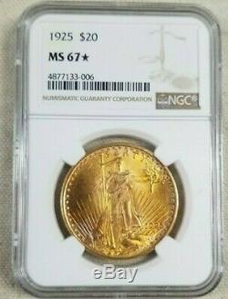 1925 $20 Saint-Gaudens Gold Double Eagle MS-67 NGC
