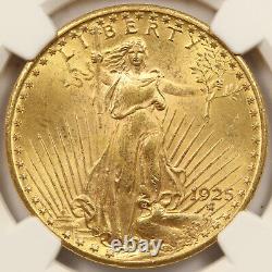 1925 $20 Saint-Gaudens Gold Double Eagle NGC MS64