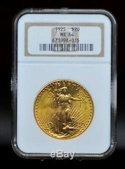 1925 NGC MS64 $20 St. Gaudens Double Eagle Gold Coin 020DUD