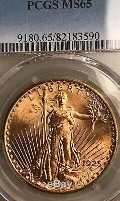 1925 St. Gaudens American Double Eagle PCGS MS65