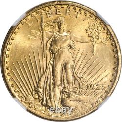 1925 US Gold $20 Saint-Gaudens Double Eagle NGC MS64