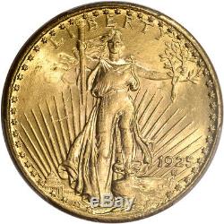 1925 US Gold $20 Saint-Gaudens Double Eagle PCGS MS63