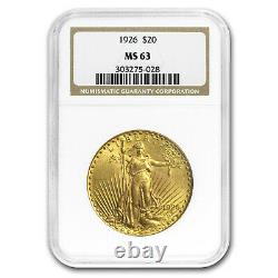 1926 $20 Saint-Gaudens Gold Double Eagle MS-63 NGC SKU#12486