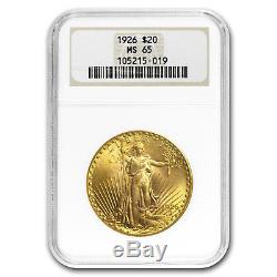 1926 $20 Saint-Gaudens Gold Double Eagle MS-65 NGC SKU#154519