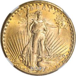 1926 US Gold $20 Saint-Gaudens Double Eagle NGC MS63