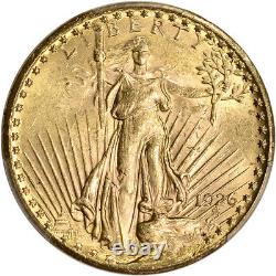 1926 US Gold $20 Saint-Gaudens Double Eagle PCGS MS63