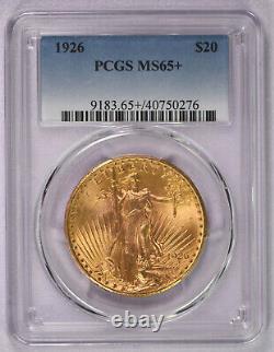 1926 US Gold $20 Saint-Gaudens Double Eagle PCGS MS65+ Plus Grade