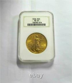 1926 USA 20 GOLD DOLLARS COIN, SAINT- GAUDENS Double Eagle NGC MS64